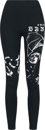 Gothicana by EMP leggings nere stampa pipistrelli