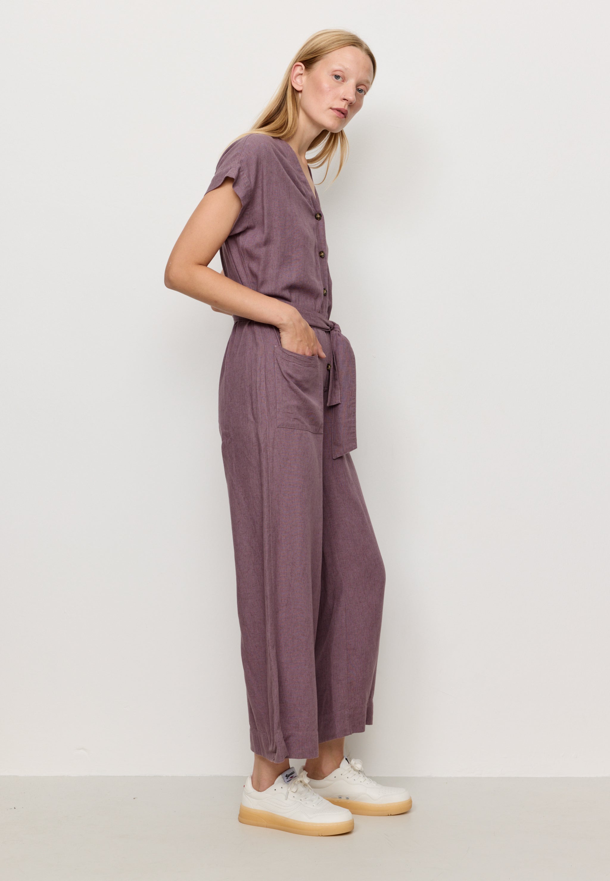 Recolution Dianella tuta donna mystic grape in lino