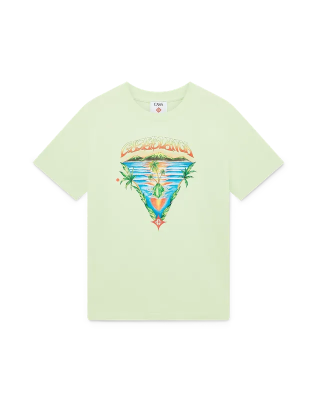 Casablanca Innocence Triangle t-shirt verde tramonto