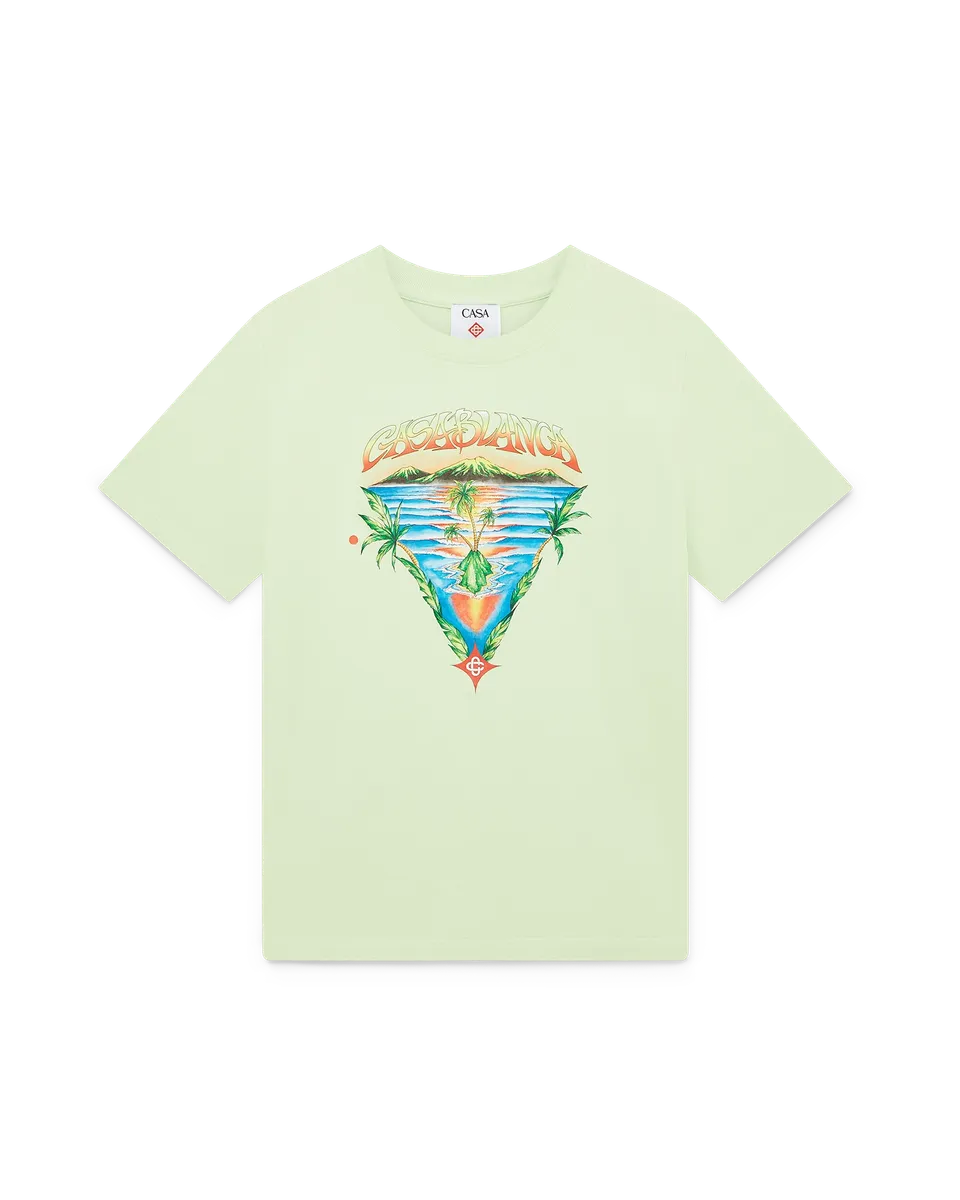 Casablanca Innocence Triangle t-shirt verde tramonto