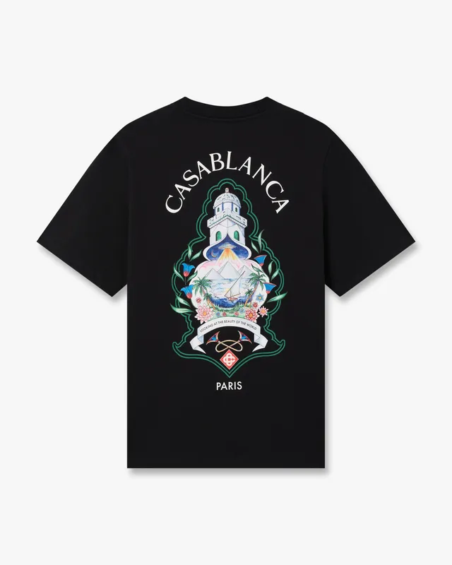 Casablanca Hotel Emblem t-shirt nera cotone