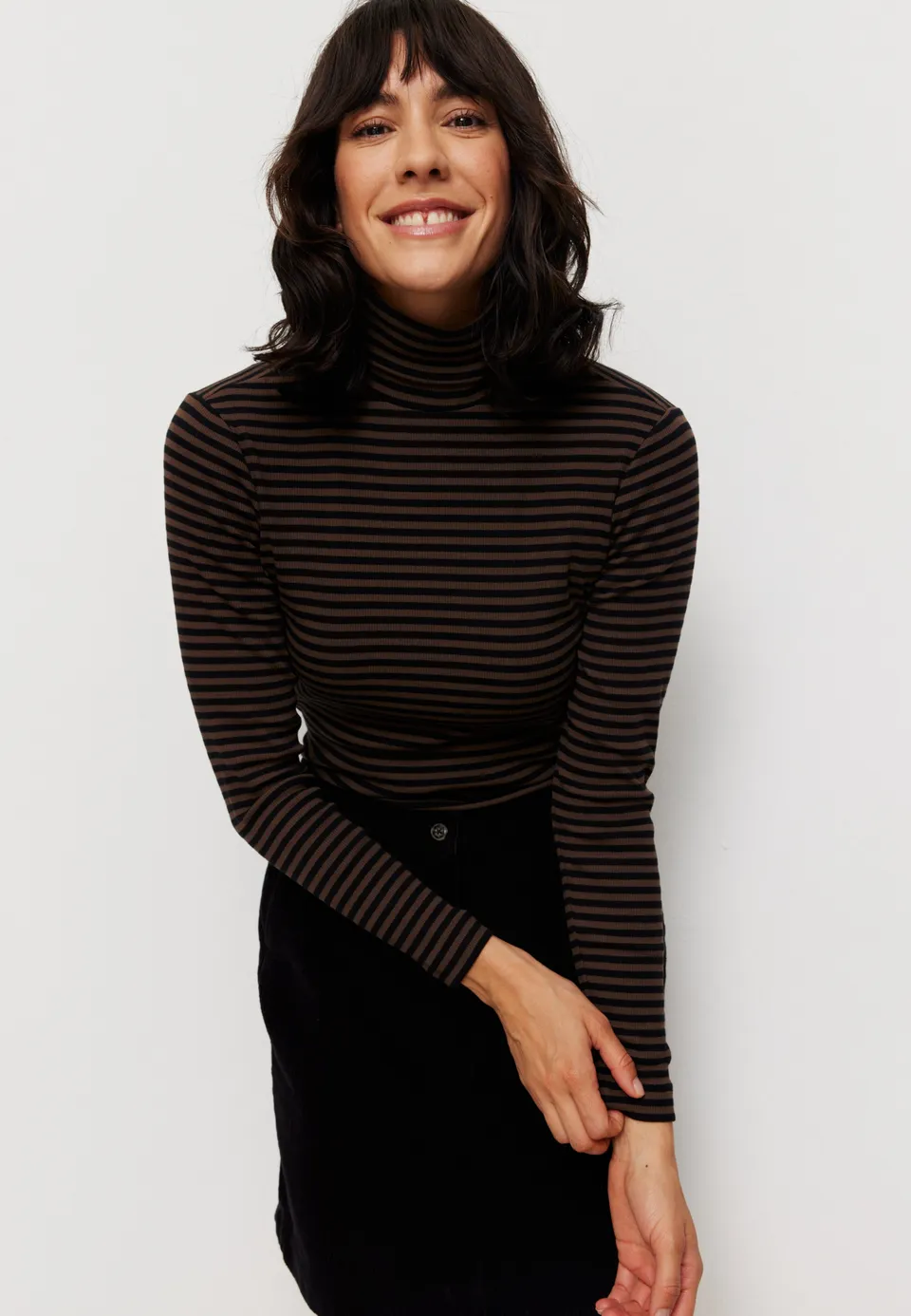 Recolution Liatris Stripes longsleeve righe marrone
