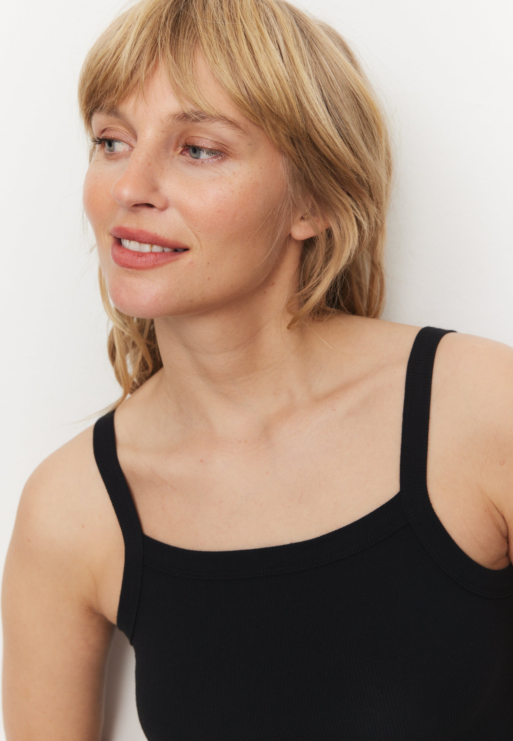 Recolution Daisy top donna black cotone e modal elasticizzato