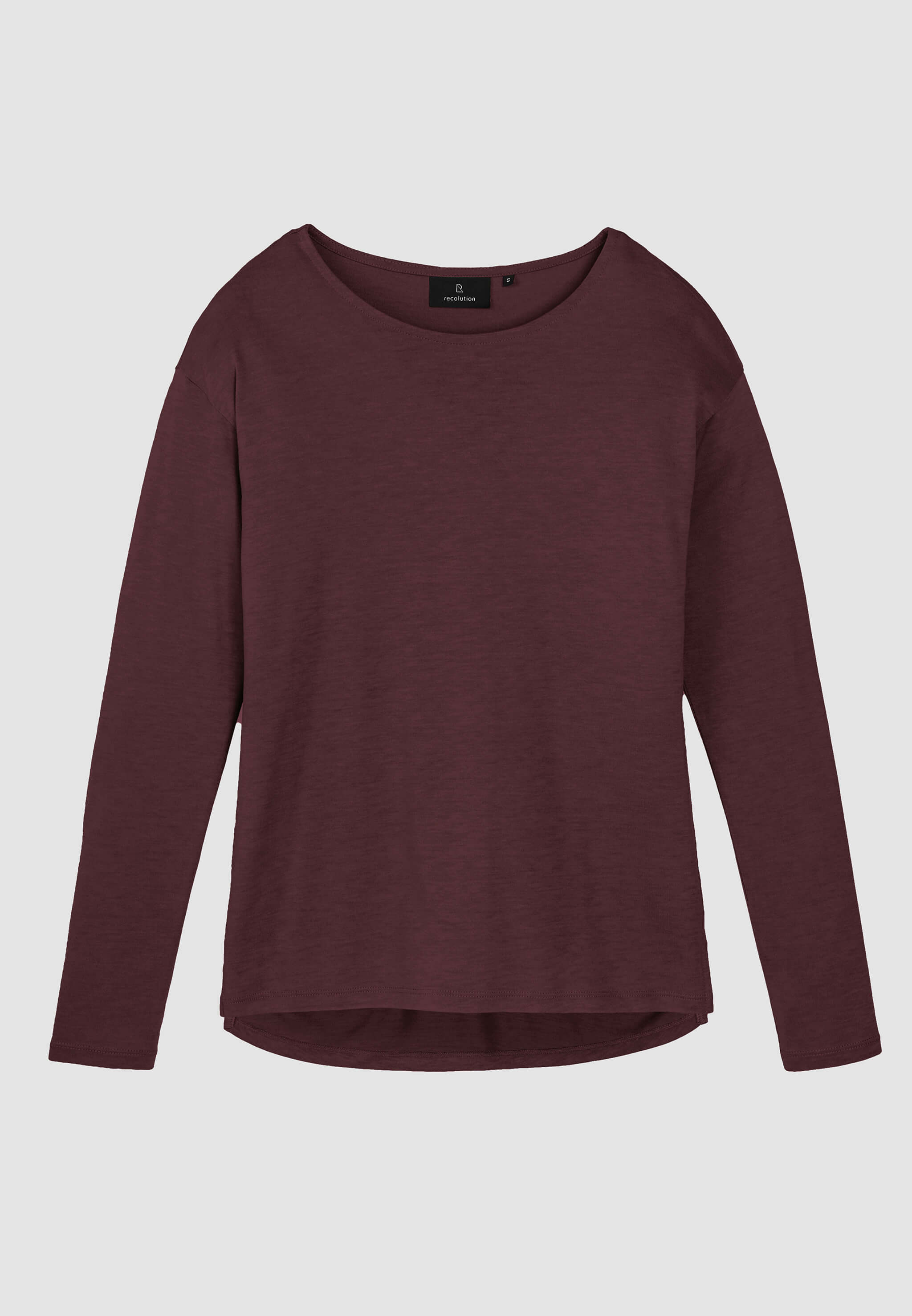 Recolution Fuchsia maglia manica lunga prugna in viscosa