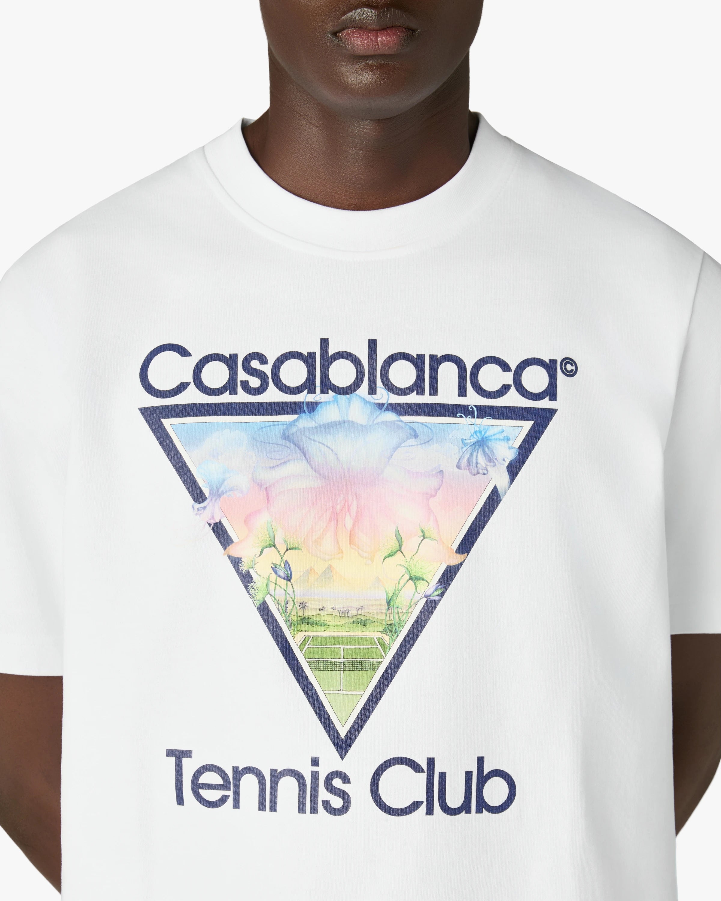 Casablanca Tennis Club Icon t-shirt bianca cotone M