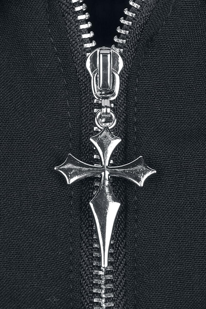 Gothicana by EMP abito trapezio nero M metallo