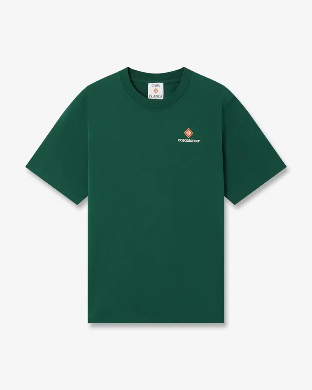 Casablanca Sport Type maglietta verde uomo cotone organico
