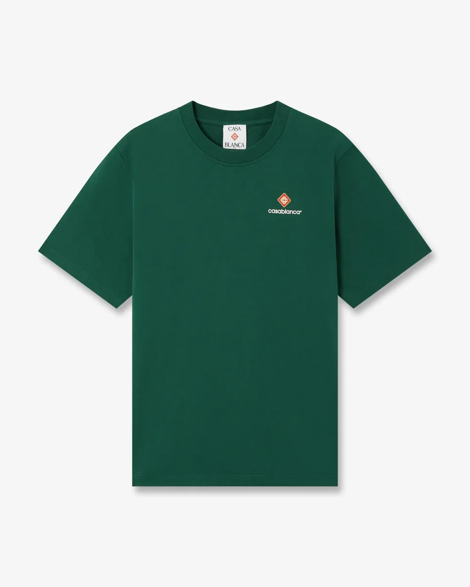 Casablanca Sport Type maglietta verde uomo cotone organico