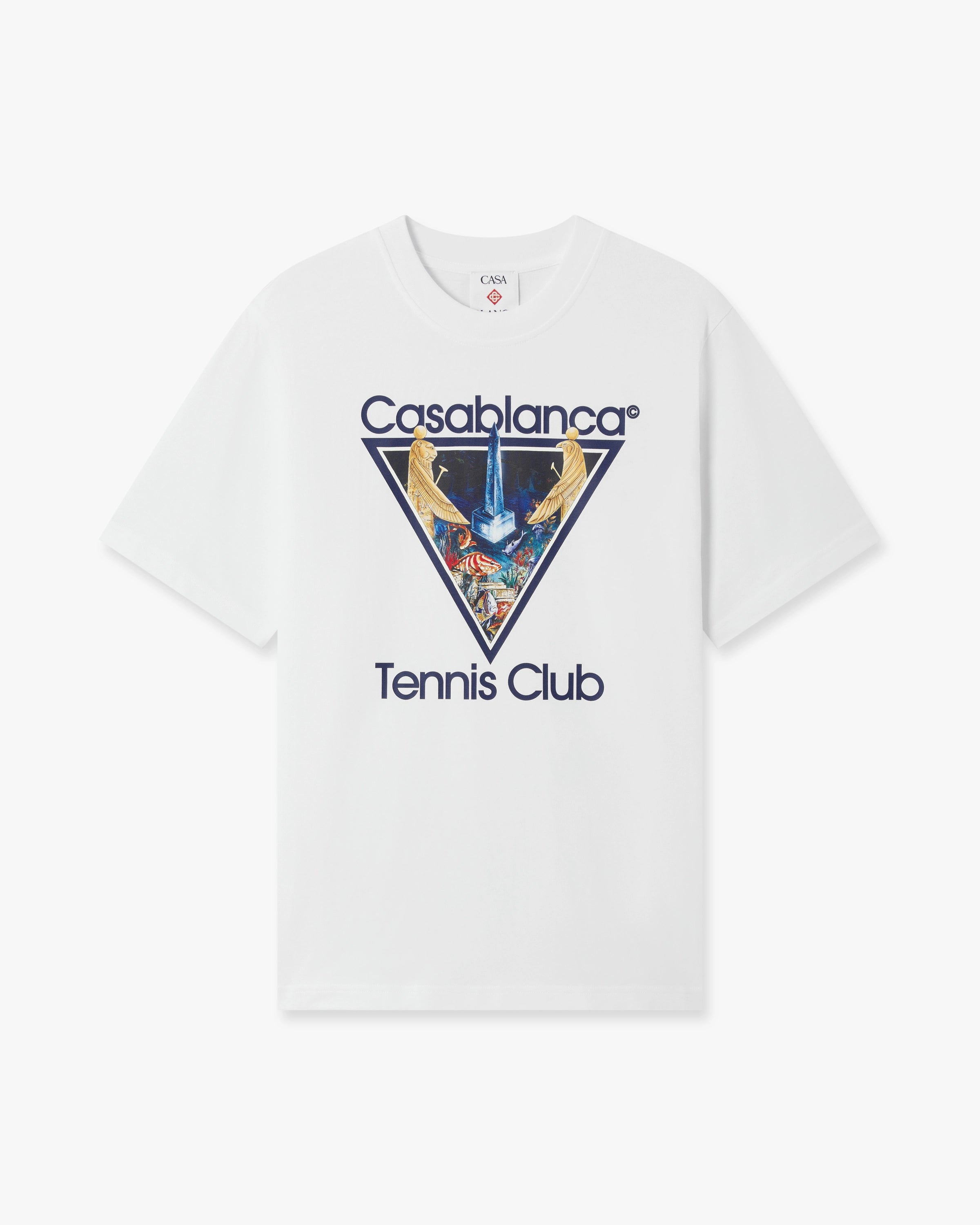 Casablanca Monde Perdu Tennis Club Icon t-shirt bianca cotone