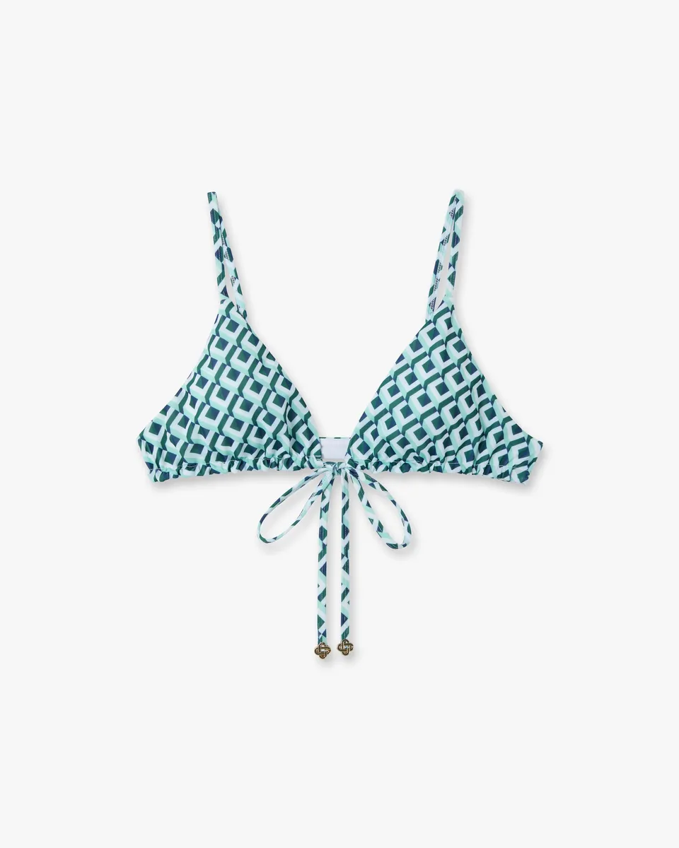 Casablanca Cubist Top Bikini Verde Lacci Monogram
