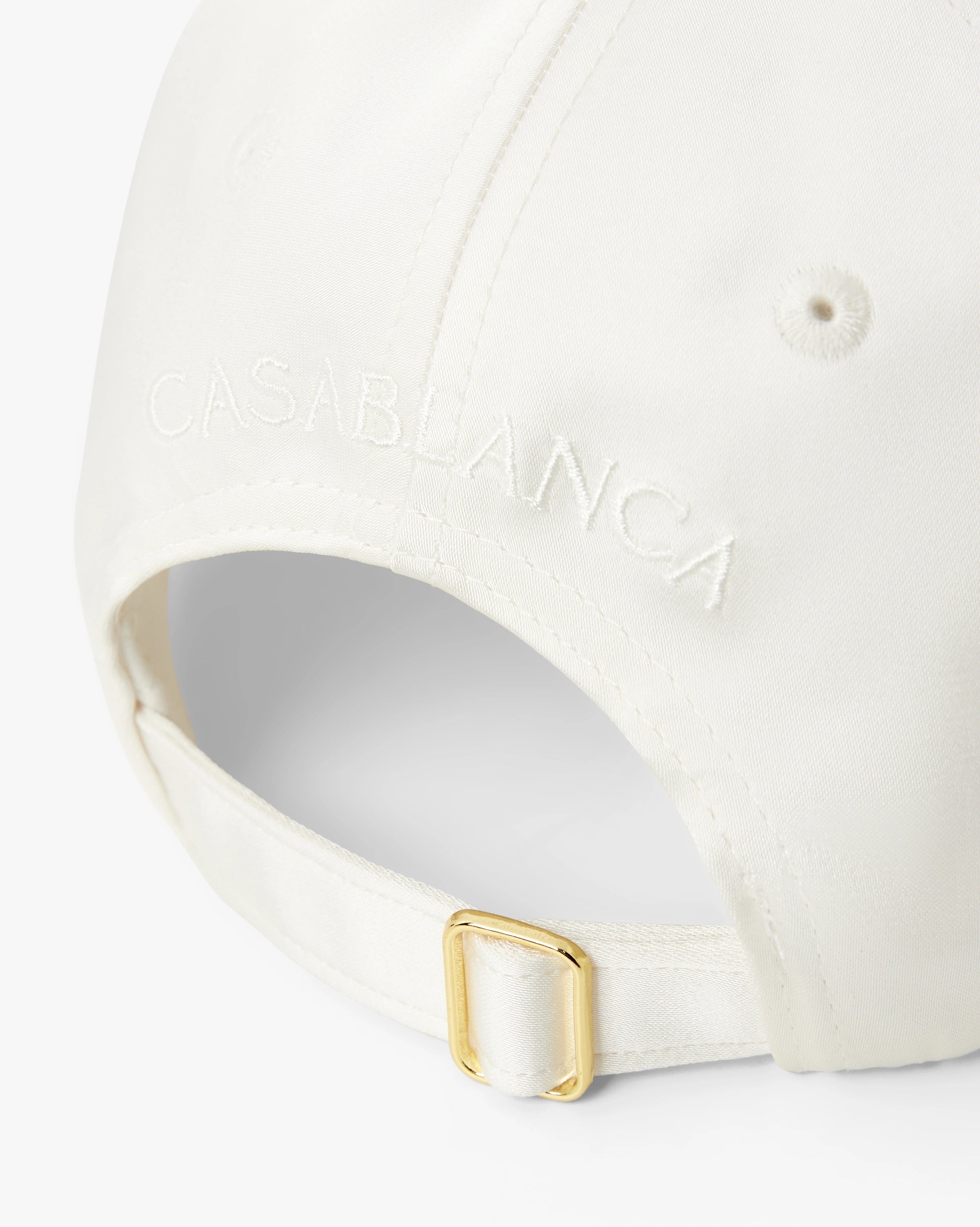Casablanca Off-White Hotel Emblem Satin Cap cappellino raso