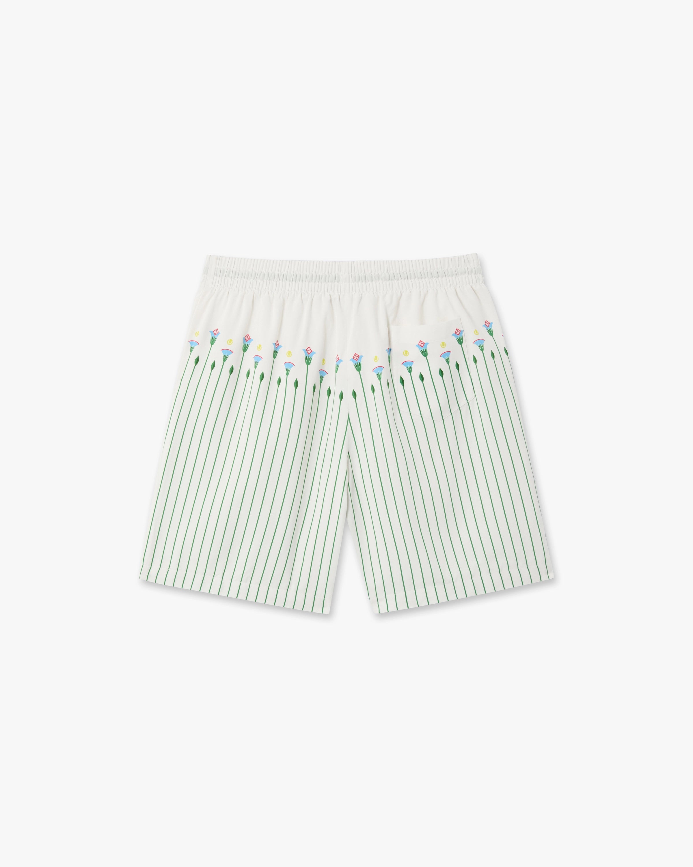 Casablanca Floral Stripe shorts verdi lino