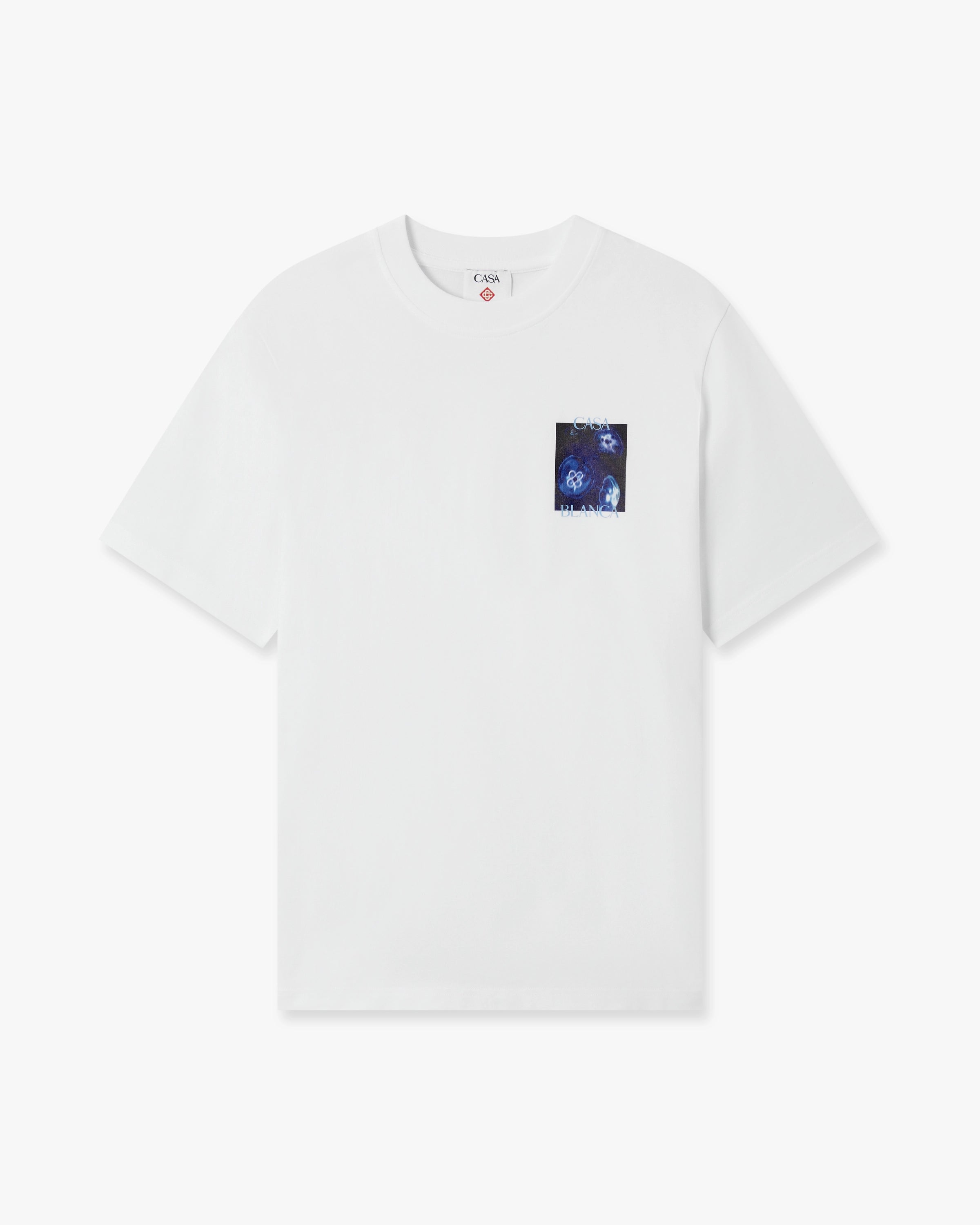 Casablanca Meduse t-shirt bianca cotone organico uomo