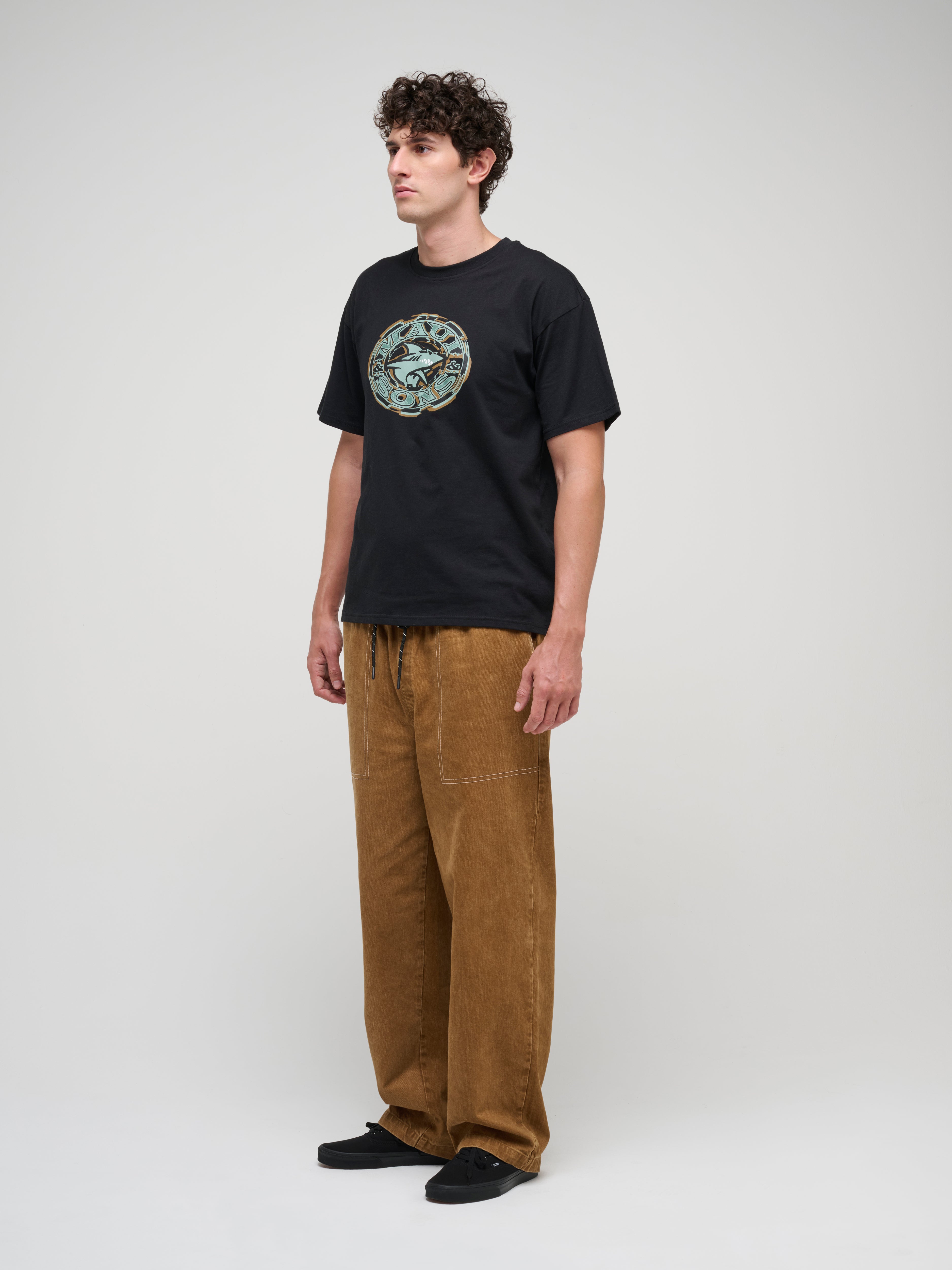 Maui and Sons Emblem Boxy Fit maglietta nera cotone