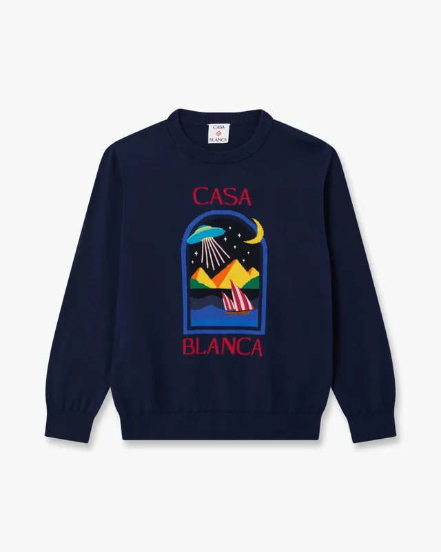 Casablanca Pyramid Abduction maglione bambino nero cotone