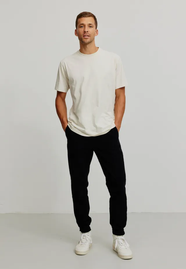 Recolution Cyperus pantaloni chino neri velluto bio