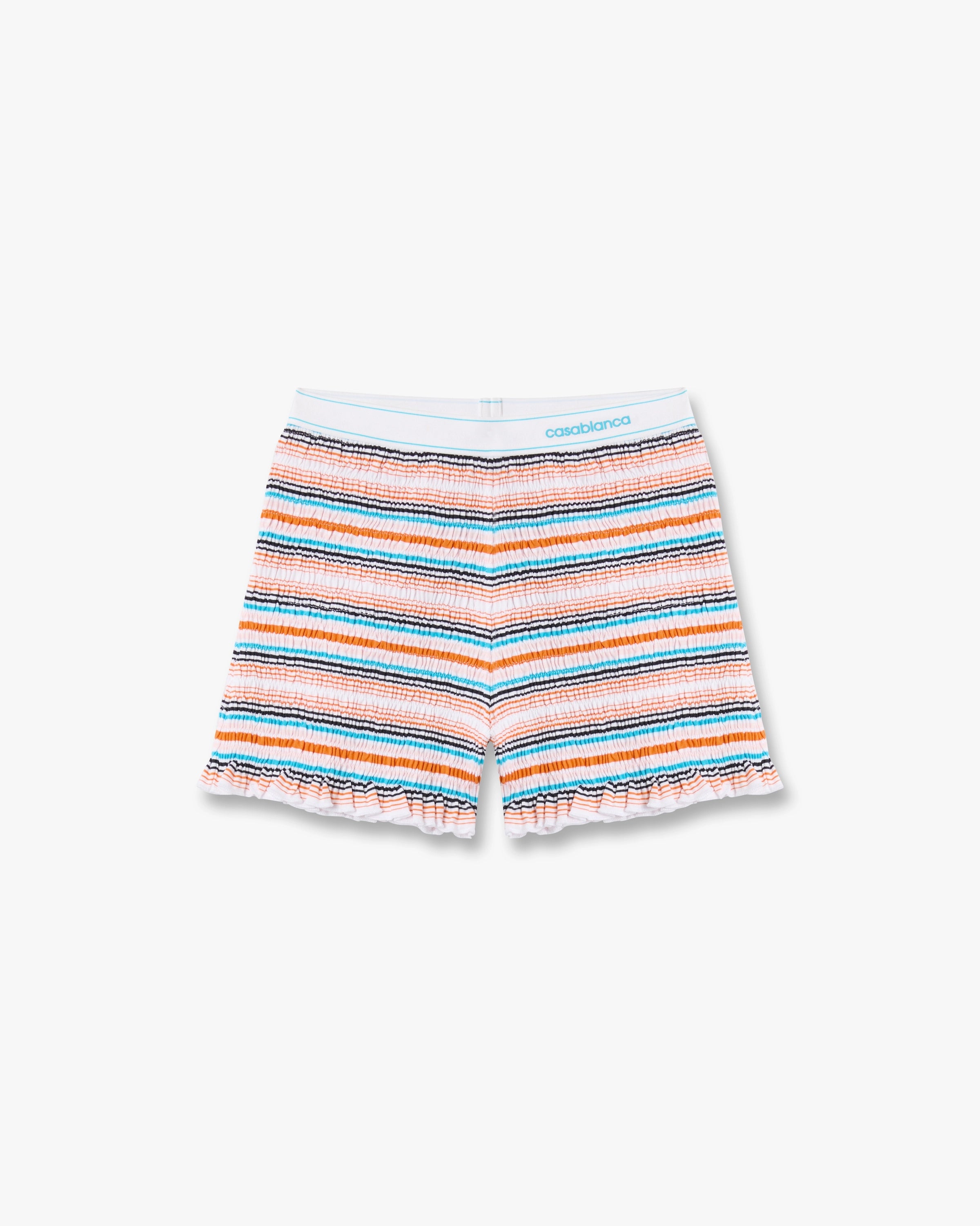 Casablanca Shirred pantaloncini rigati multicolore