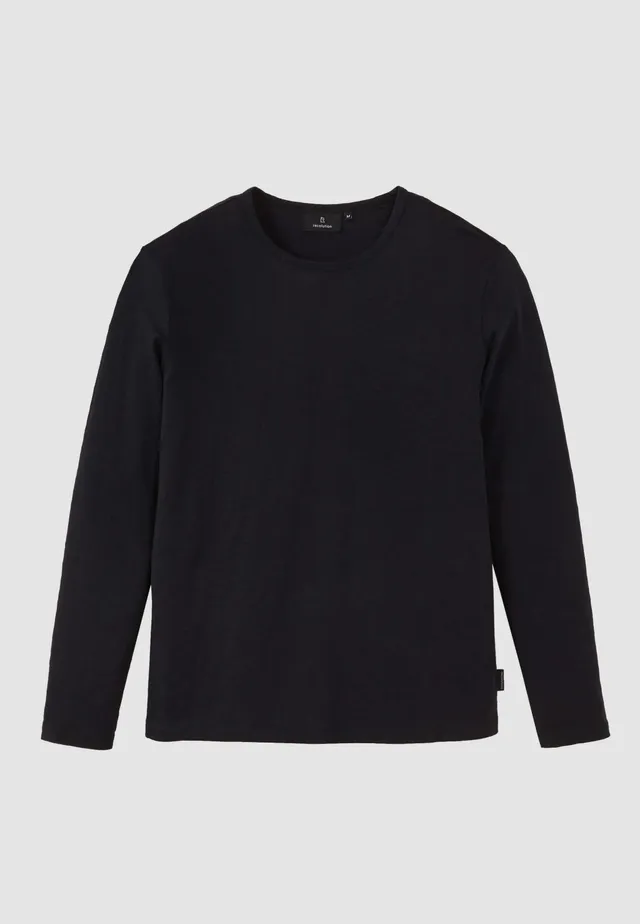 Recolution MACA maglia maniche lunghe nero cotone bio
