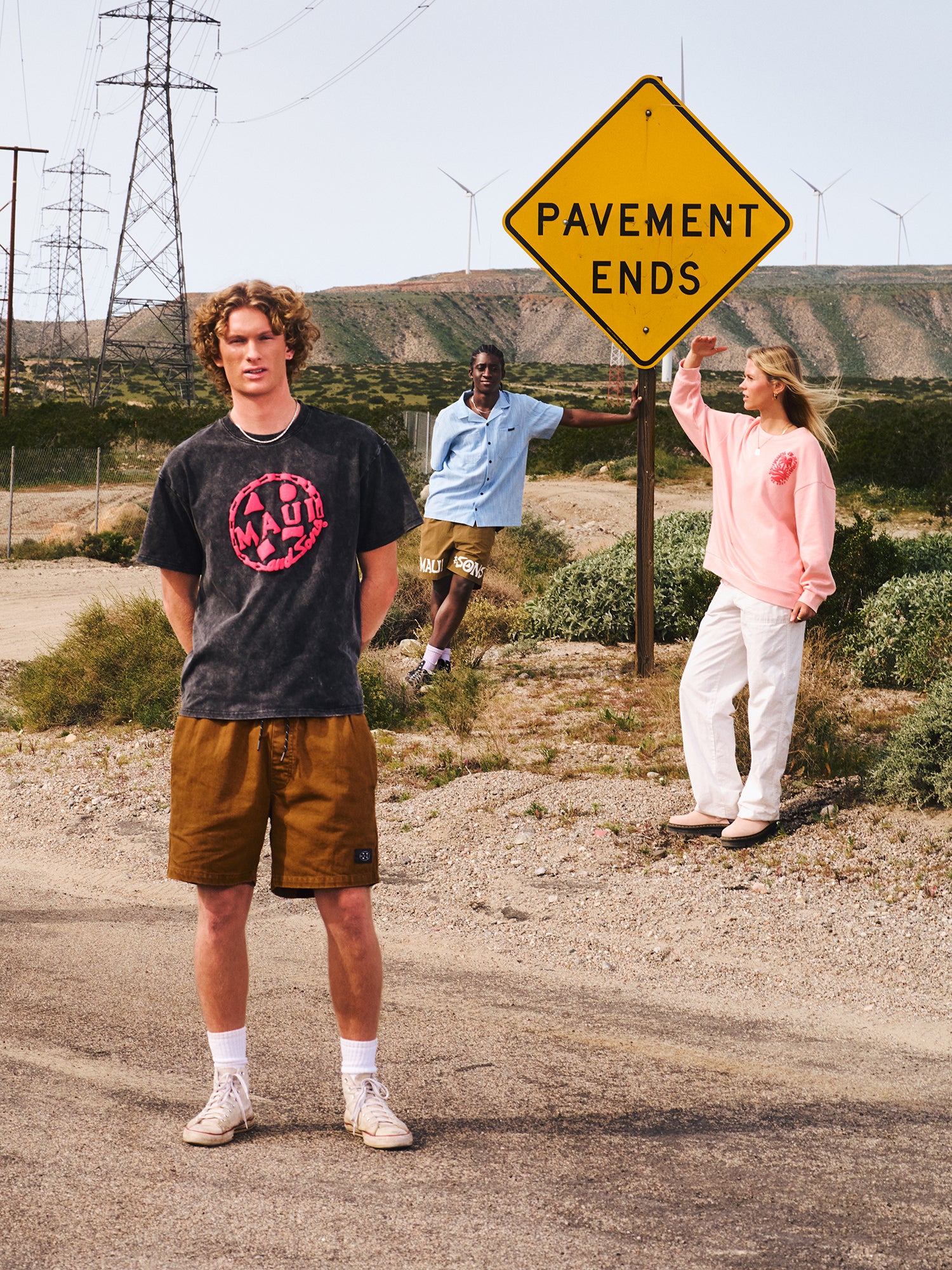 Maui and Sons Chain Cookie Mineral maglietta boxy rosa puff