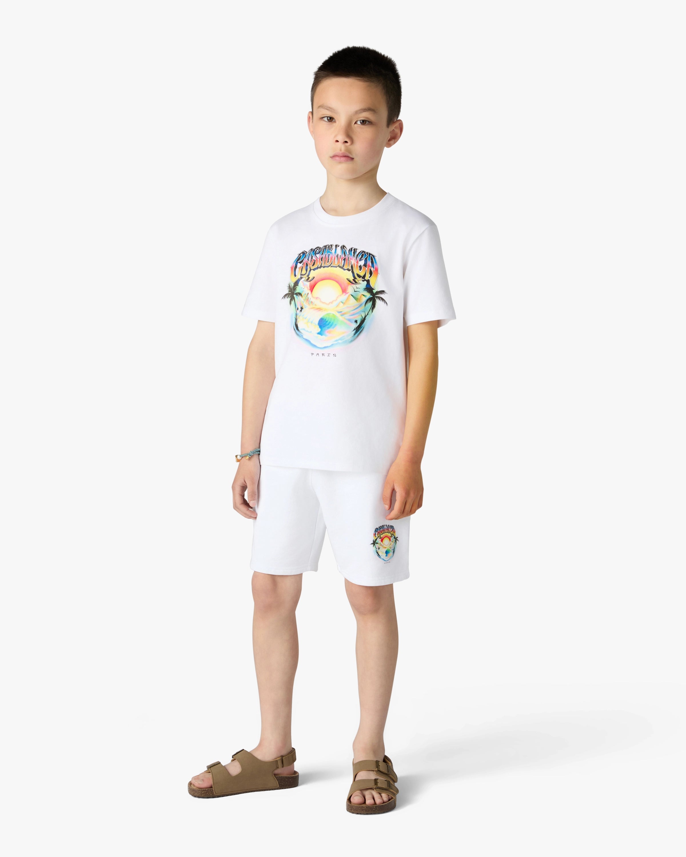 Casablanca Airspray pantaloncini bianchi cotone 7-8 anni