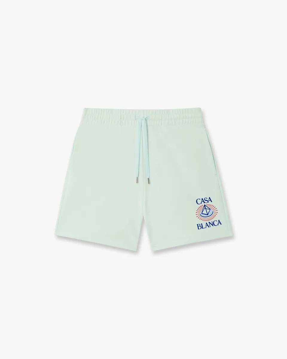 Casablanca Celestial Pyramid Shorts Azzurri Cotone Bio