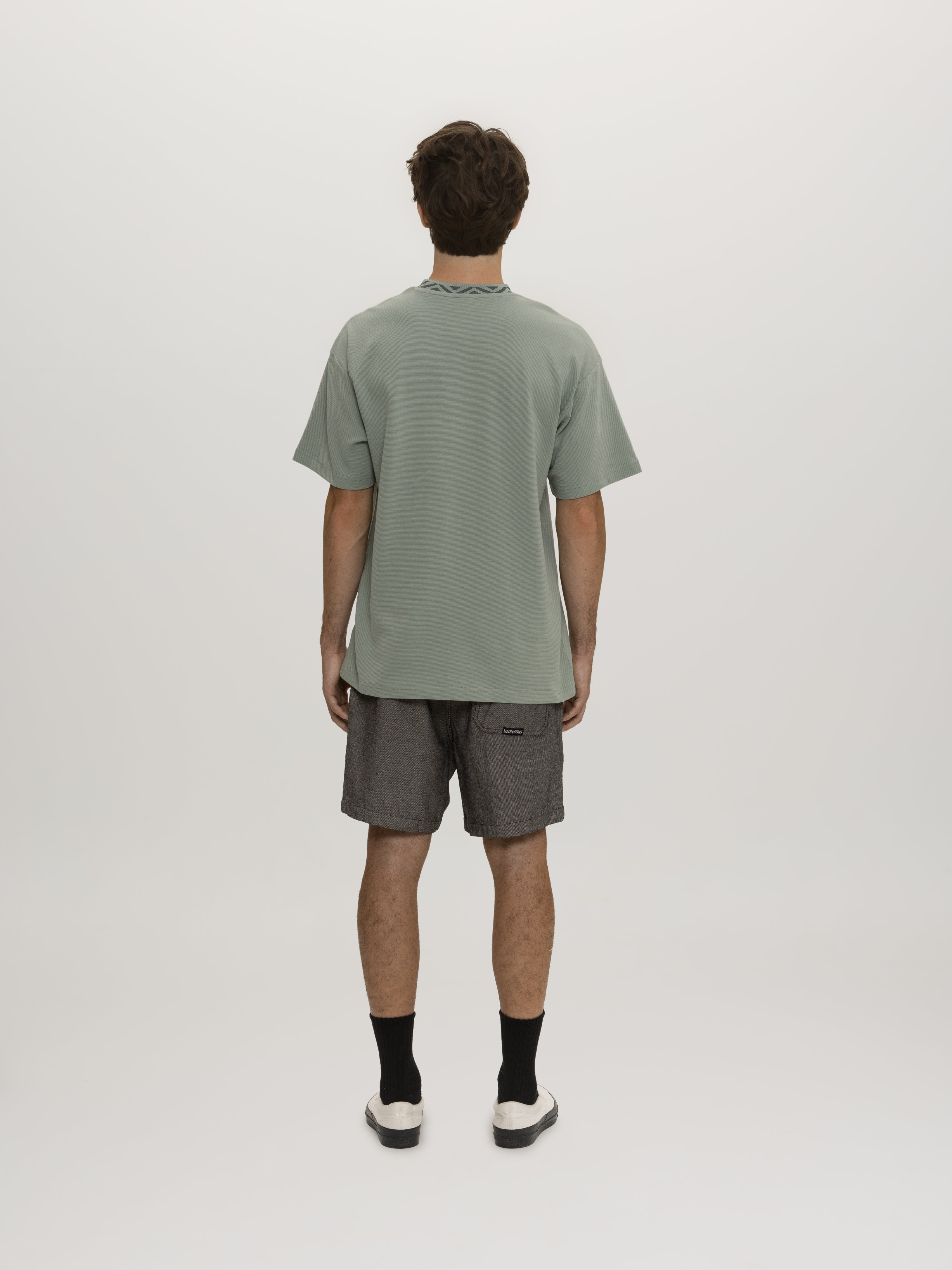 Maui and Sons Break Neck Knit maglietta salvia cotone