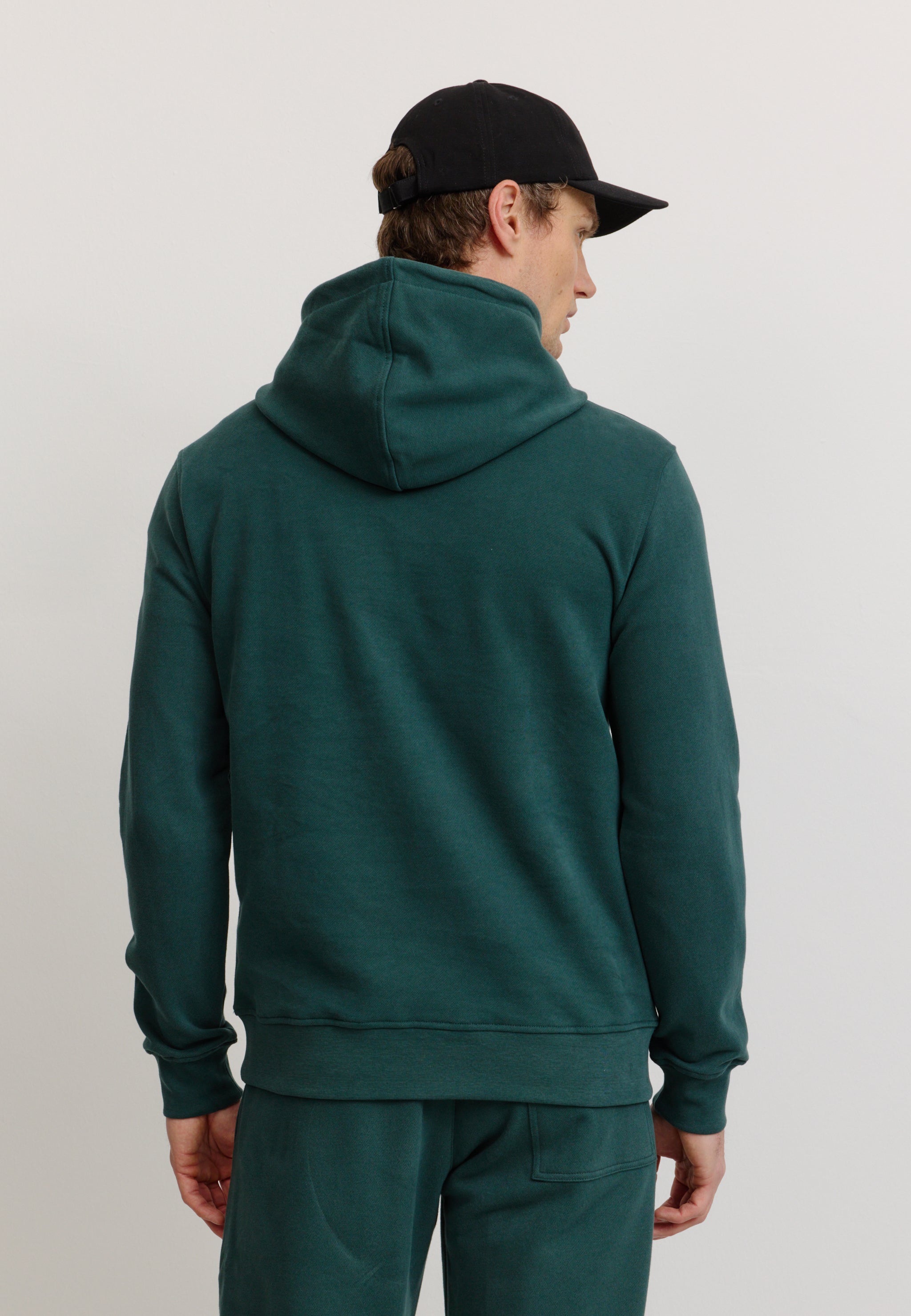 Recolution Duranta felpa hoodie verde scuro cotone bio