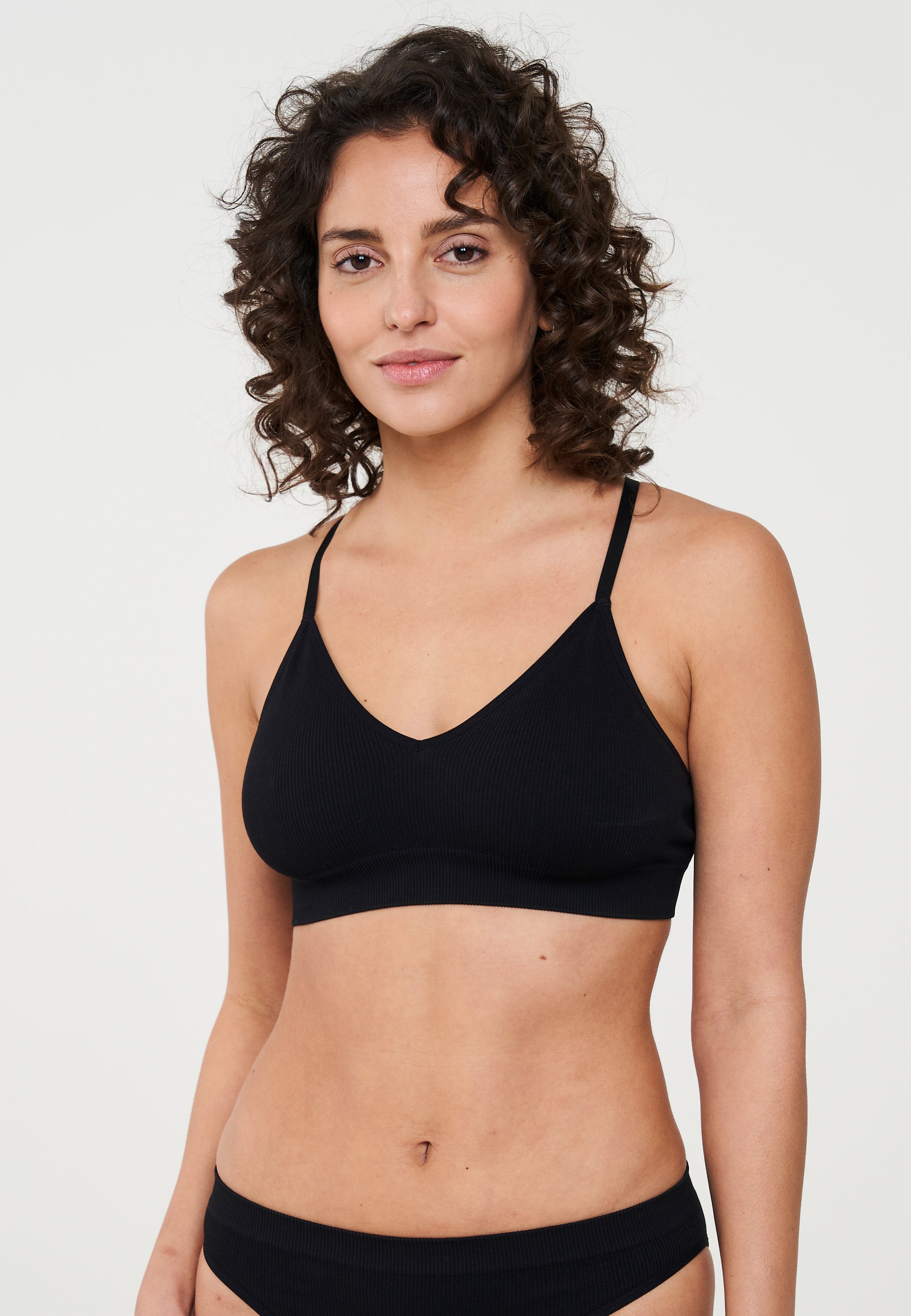 Recolution KALMIA bralette black cotone bio spalline regolabili