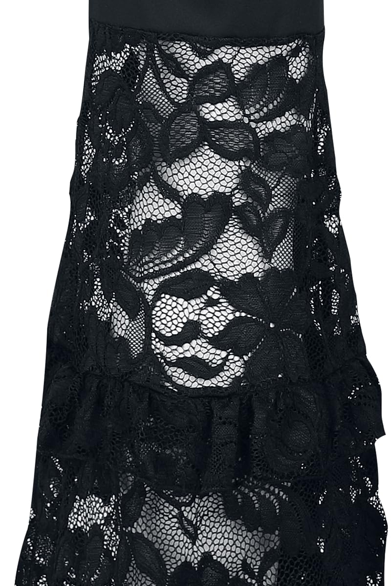 Gothicana by EMP Dark Romance pantaloni donna neri taglia S gotici
