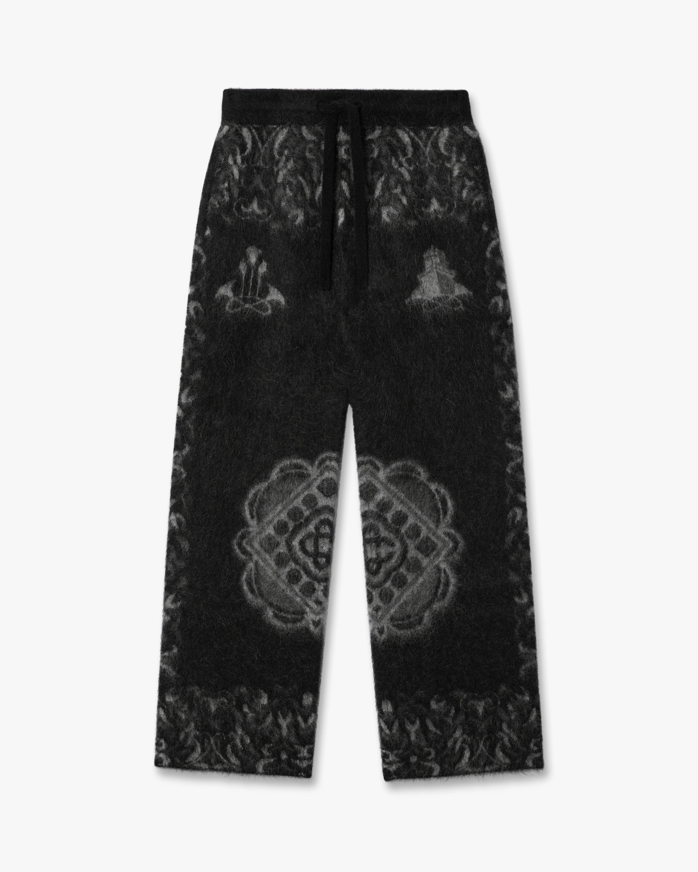 Casablanca Carpet pantaloni uomo neri miscela mohair