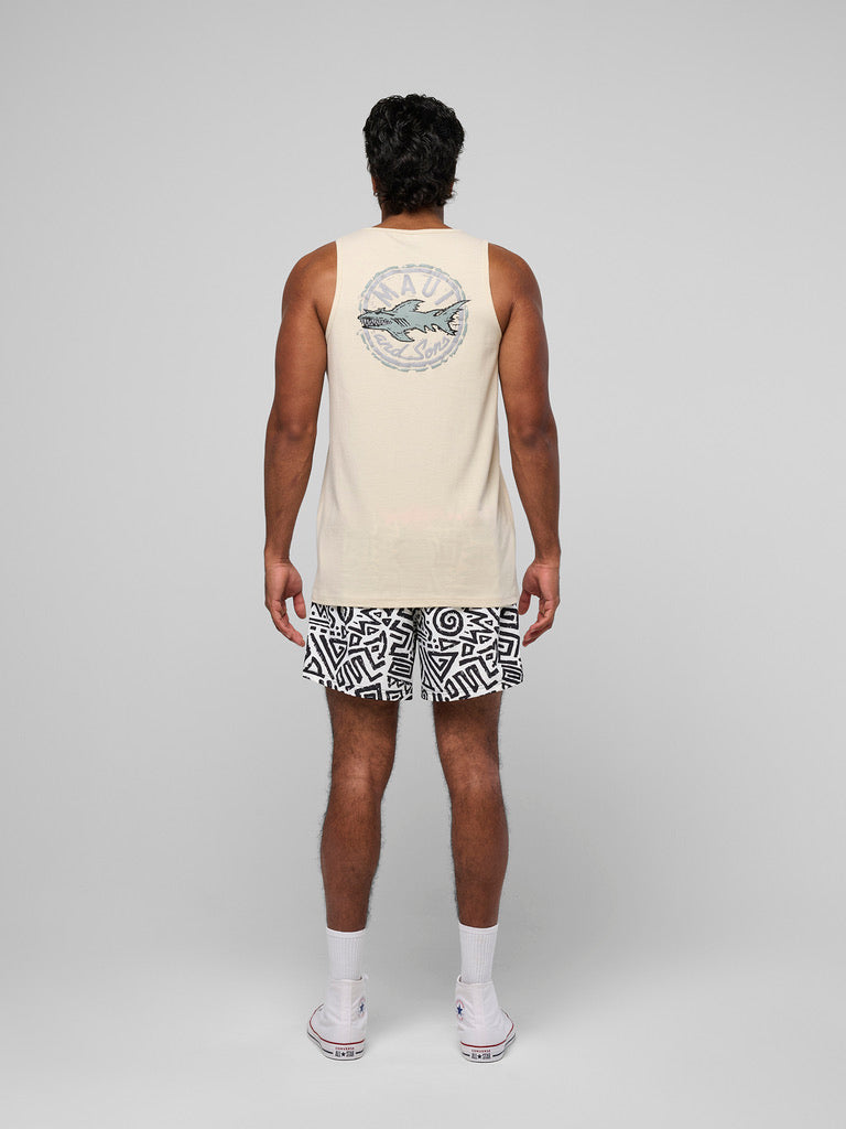 Maui and Sons Aggro Shark Canotta Uomo Cotone Doppia Stampa