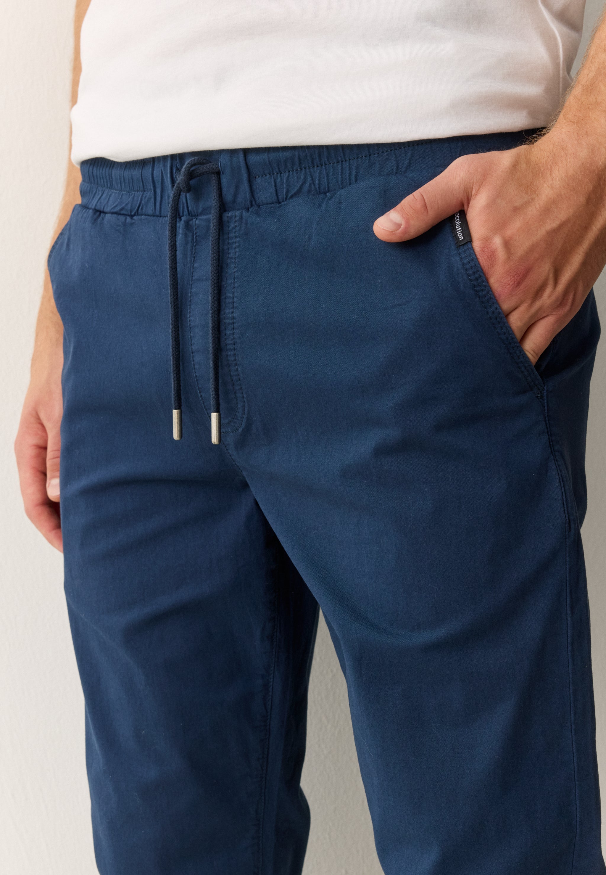 Recolution Musa pantalone chino blu navy elastico