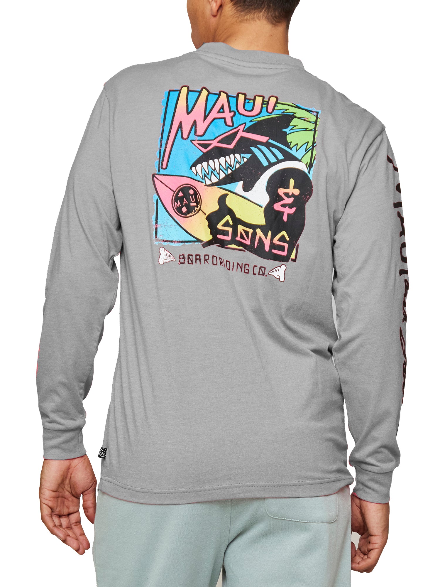 Maui and Sons Shaka maglia manica lunga blu cotone morbido
