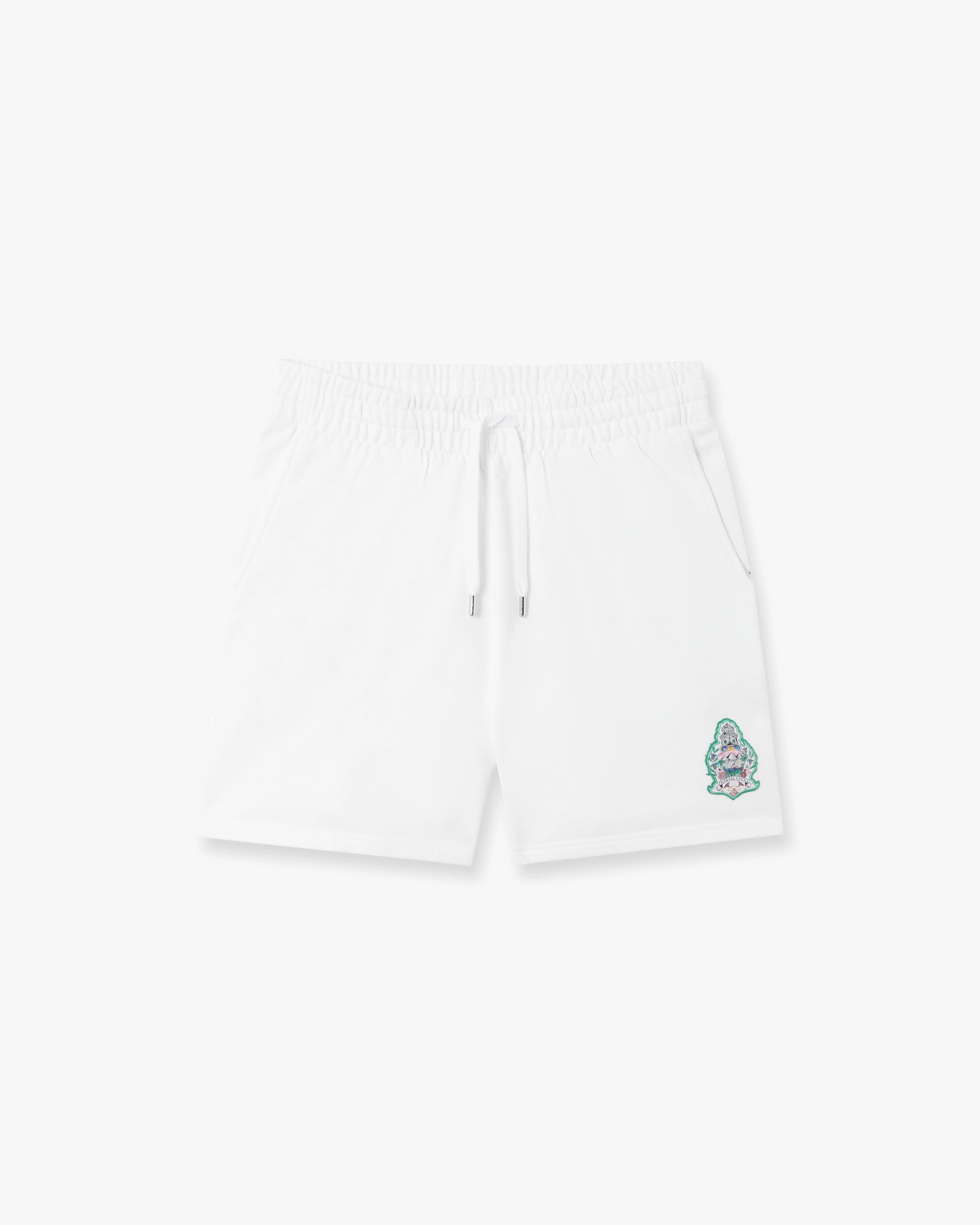 Casablanca Hotel Emblem pantaloncini bianchi cotone
