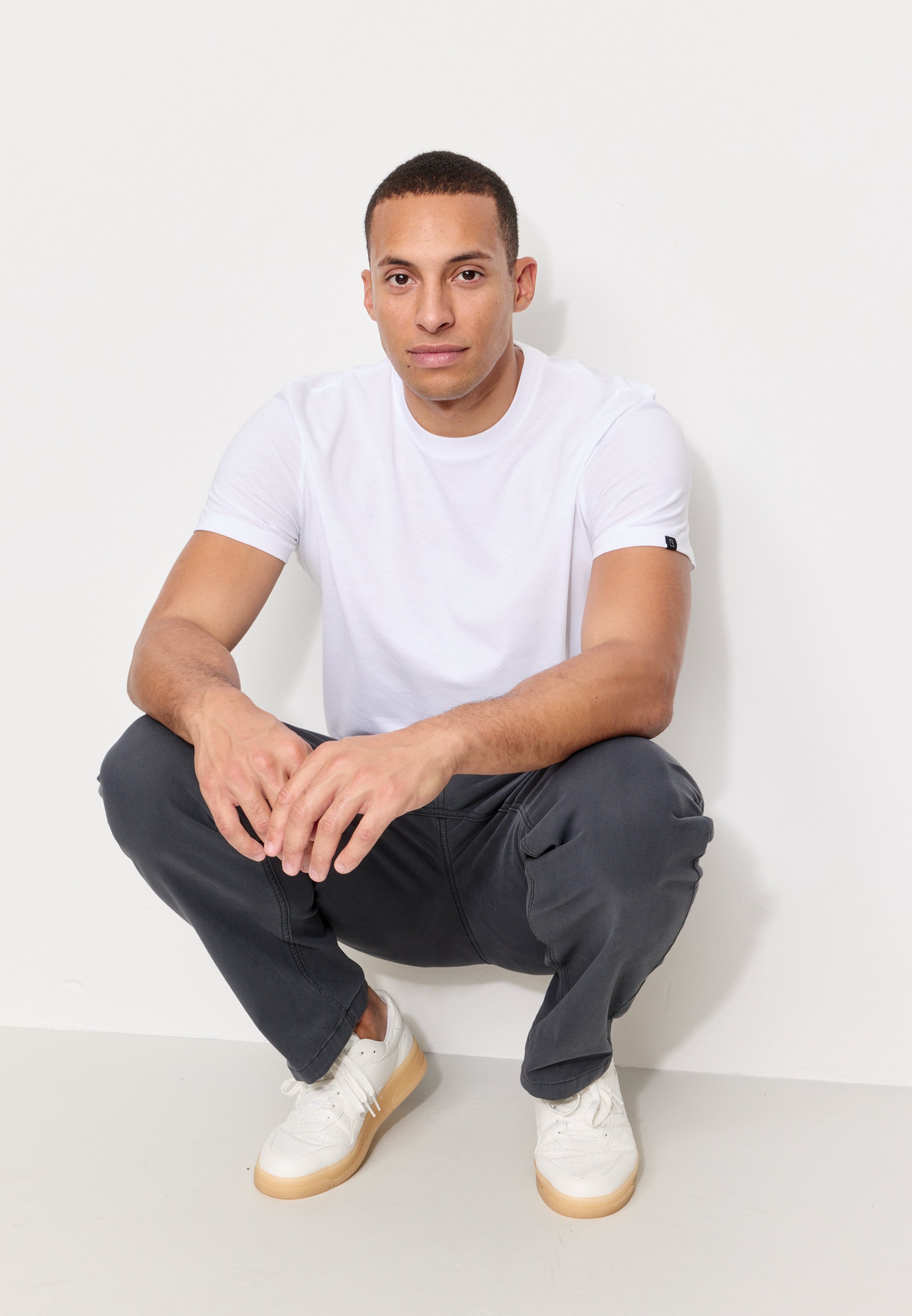 Recolution Oak pantaloni chino uomo grigio cotone bio