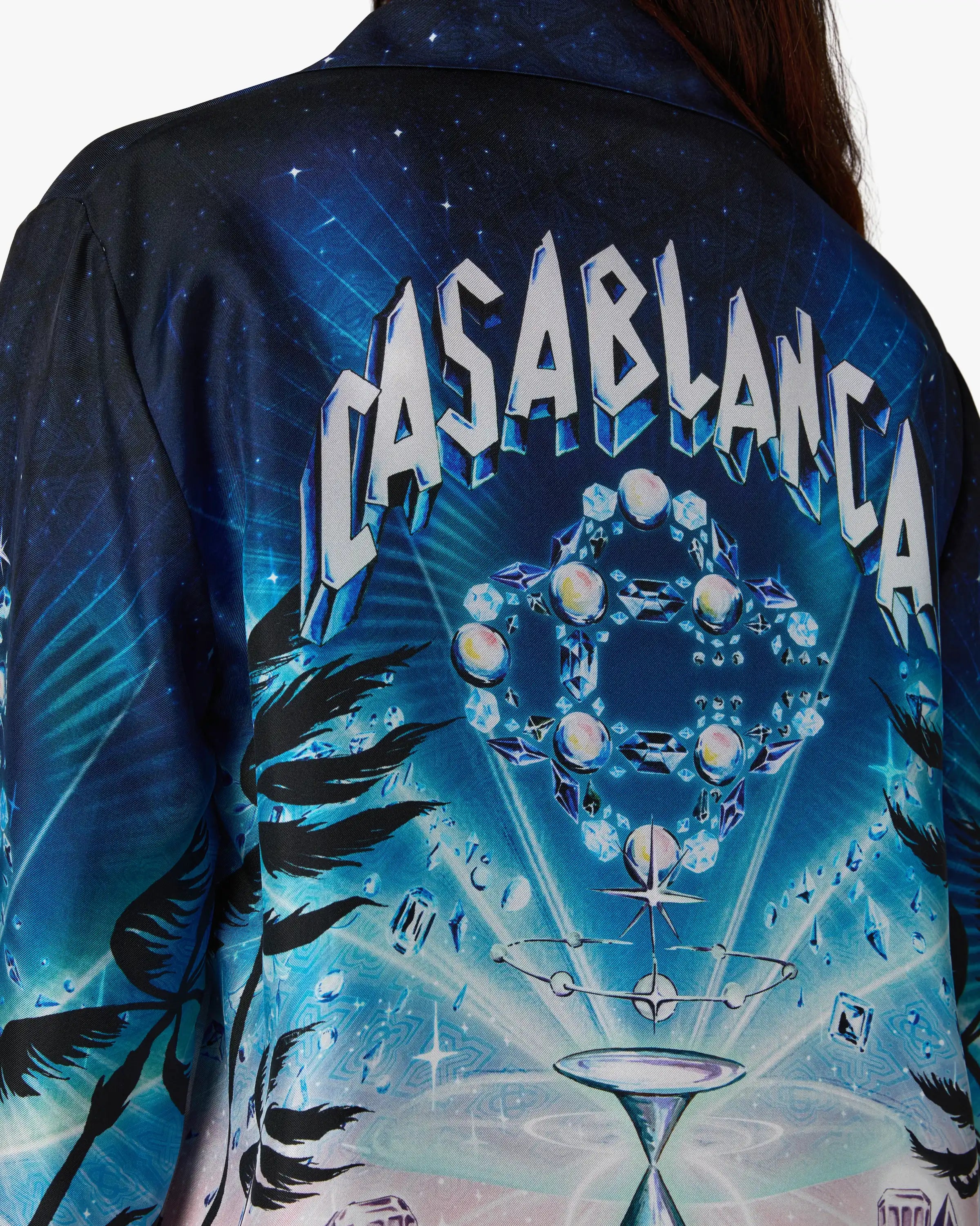 Casablanca Crystal Alchemy camicia donna seta multicolore