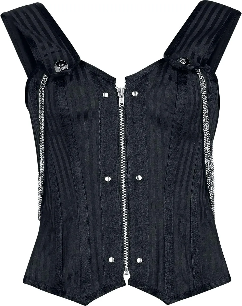 Gothicana by EMP corsetto donna nero borchie
