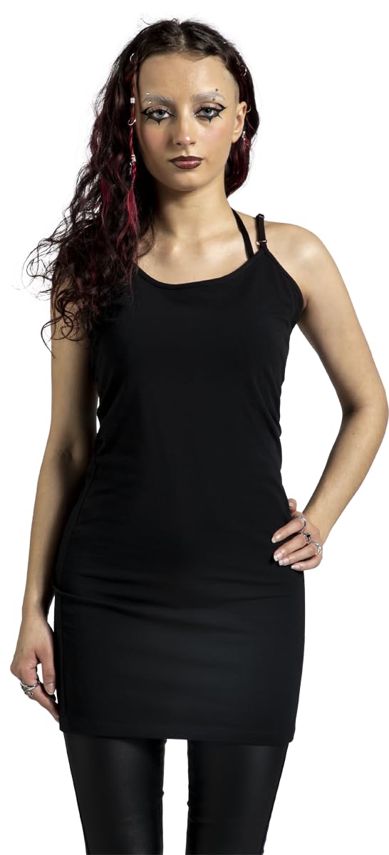 Gothicana by EMP Gatto t-shirt doppio strato bianca e nera
