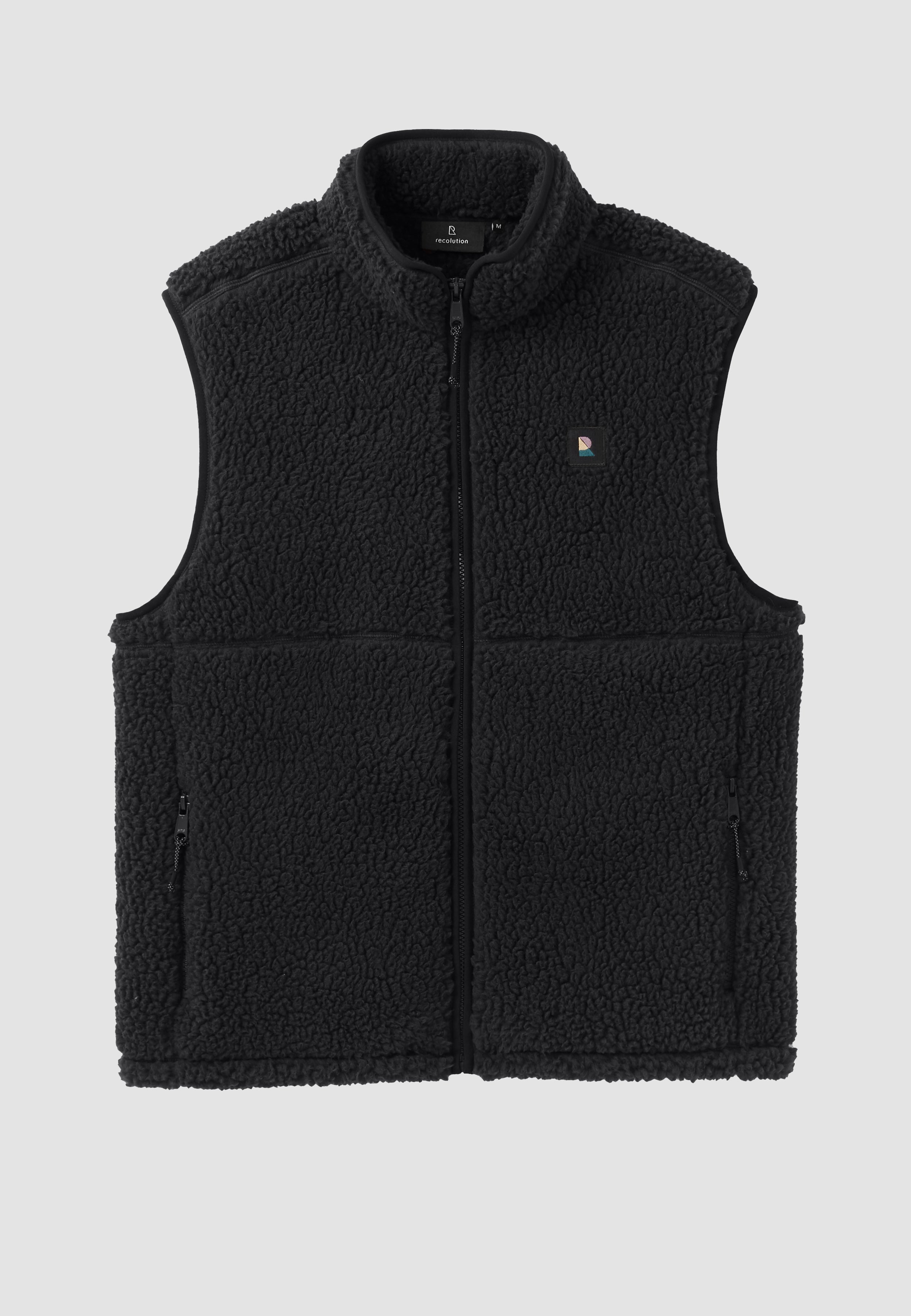 Recolution Teasel gilet nero pile riciclato