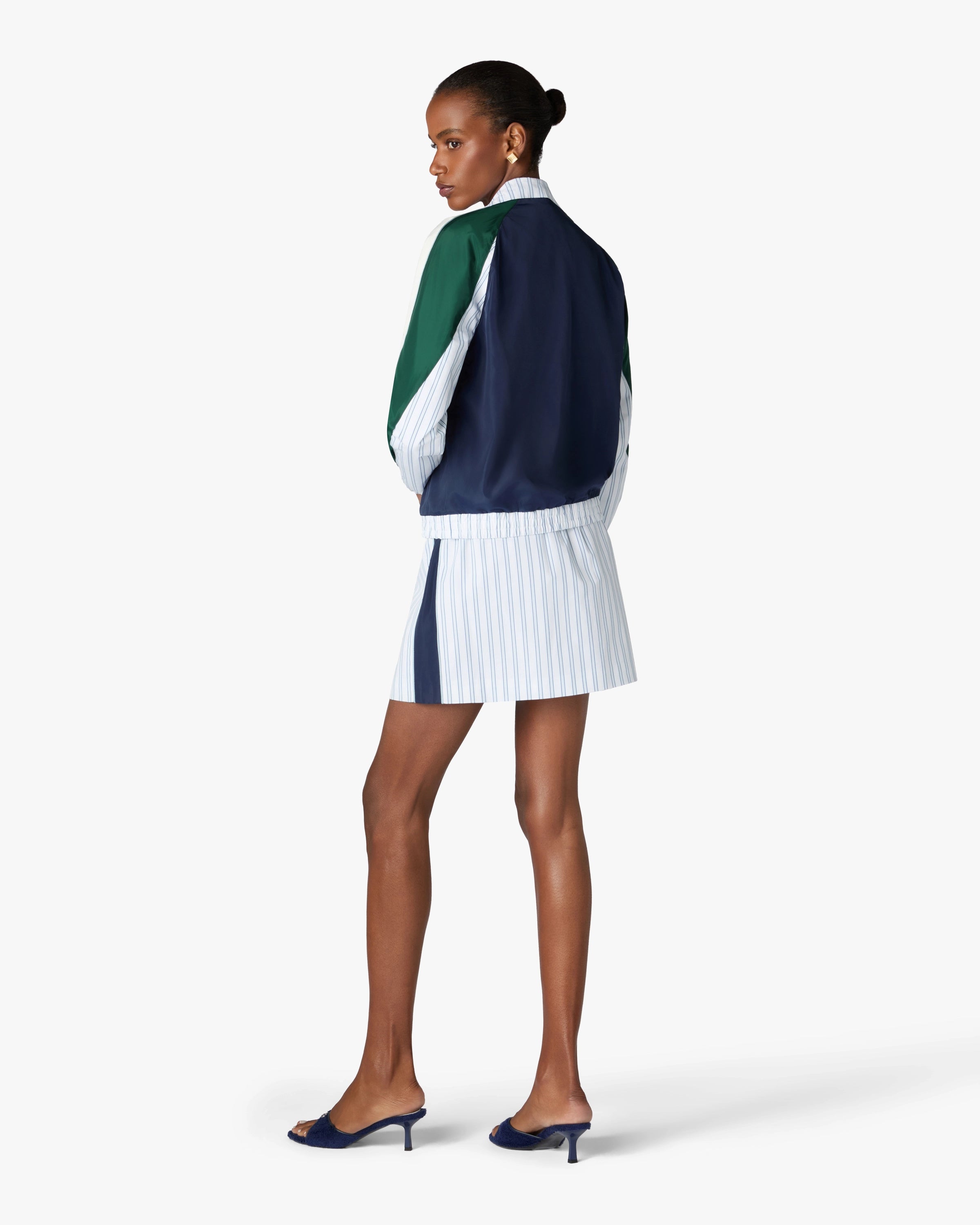 Casablanca Apres Sport Pinstripe Panelled giacca tuta cotone