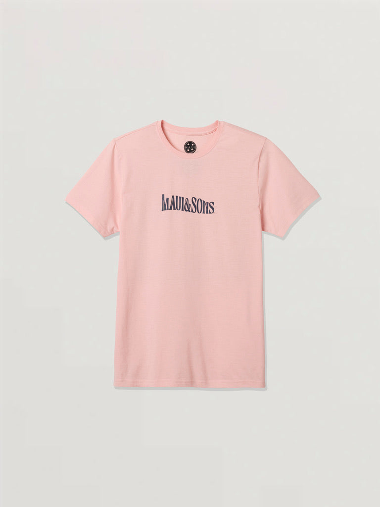 Maui and Sons Salty Smiles Ladies Boyfriend Tee maglietta rosa
