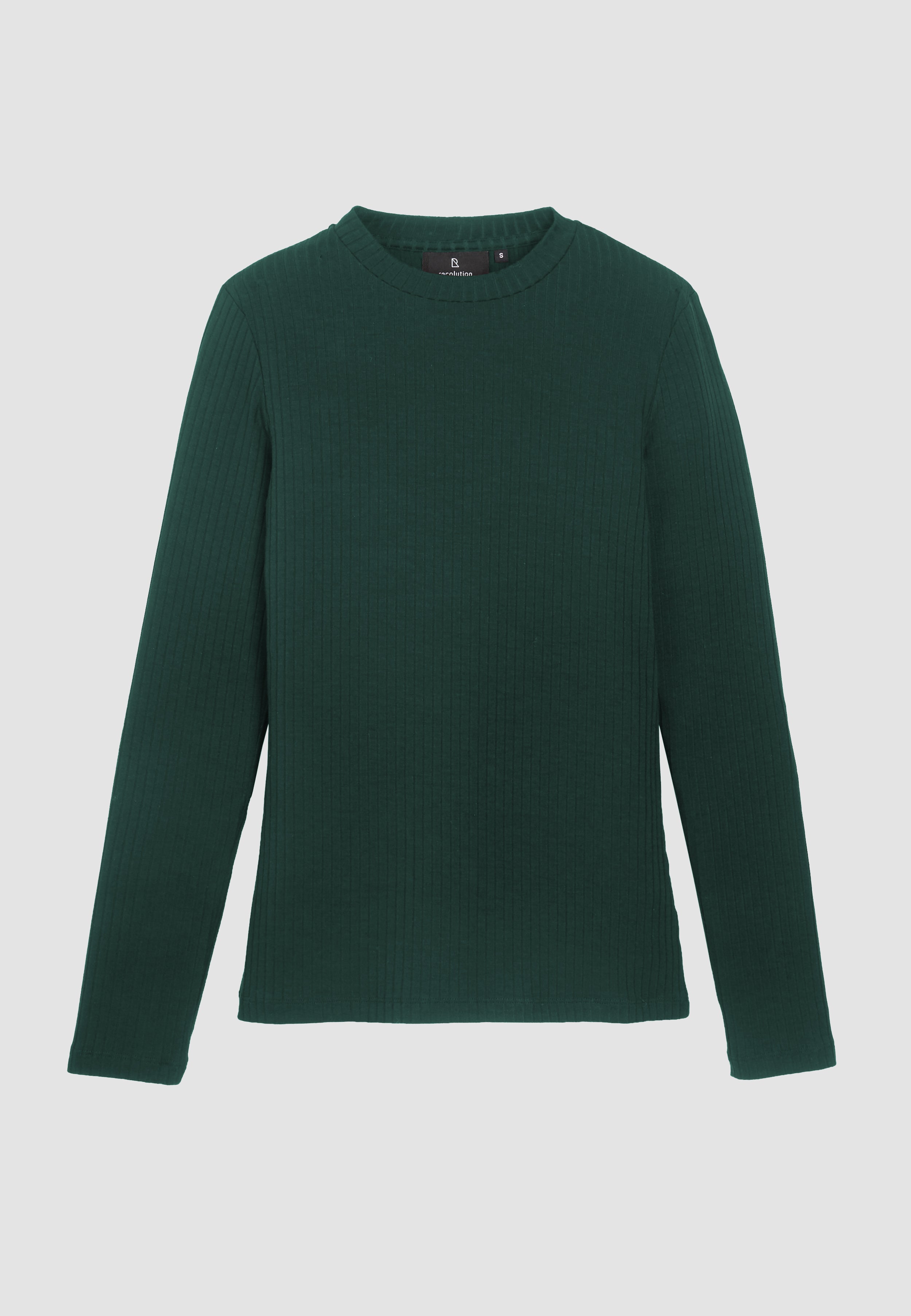 Recolution Stella maglia manica lunga verde viscosa