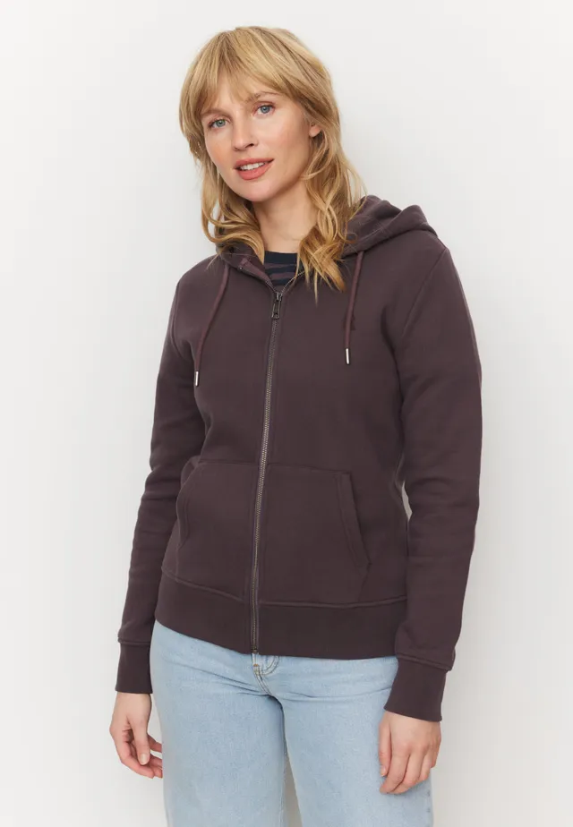 Recolution Dahlia felpa con cappuccio viola cotone bio