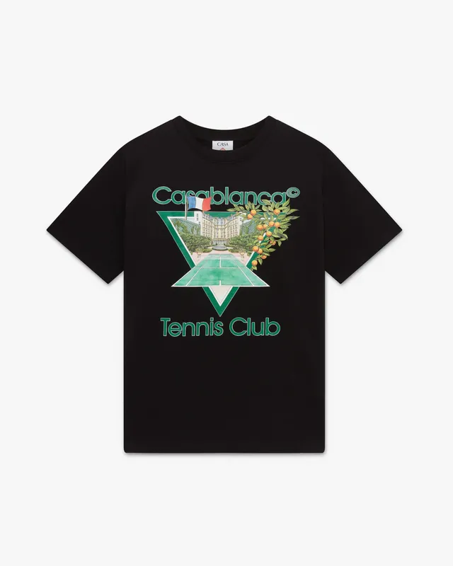 Casablanca Tennis Club Icon maglietta cotone nera M
