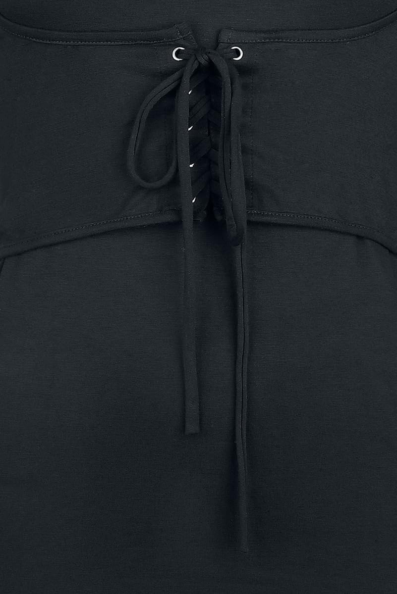 Gothicana by EMP Top Corto Nero all'Americana top donna nero