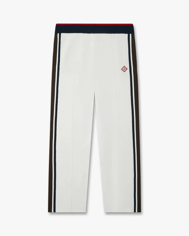 Casablanca Café Culture Stripe Track Pants pantaloni tuta bianco marrone blu