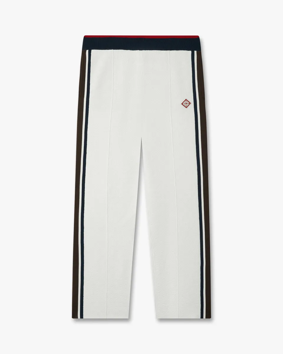 Casablanca Café Culture Stripe Track Pants pantaloni tuta bianco marrone blu