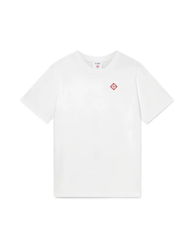 Casablanca Diamond Logo t-shirt bianca cotone