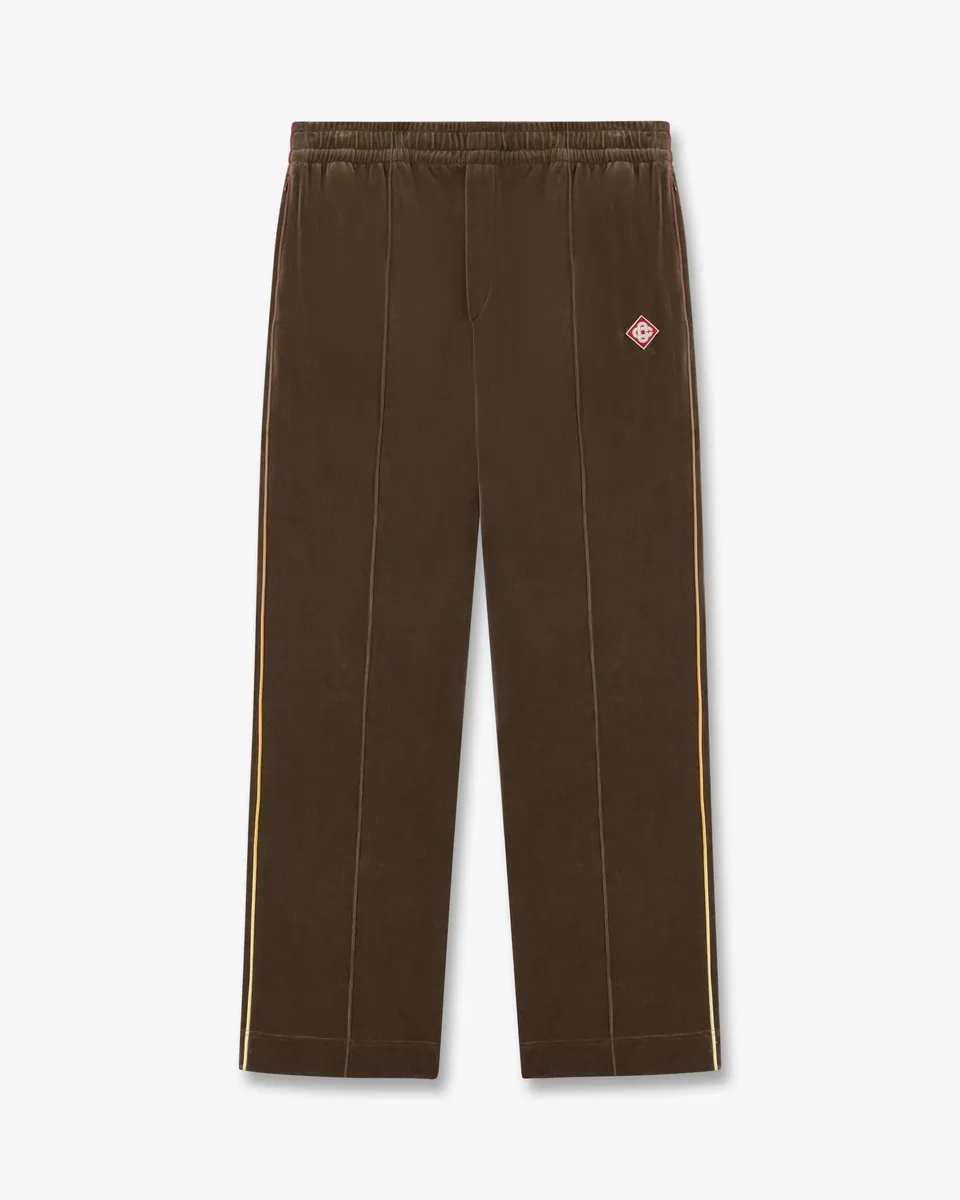Casablanca velour pantaloni tuta uomo marrone cotone