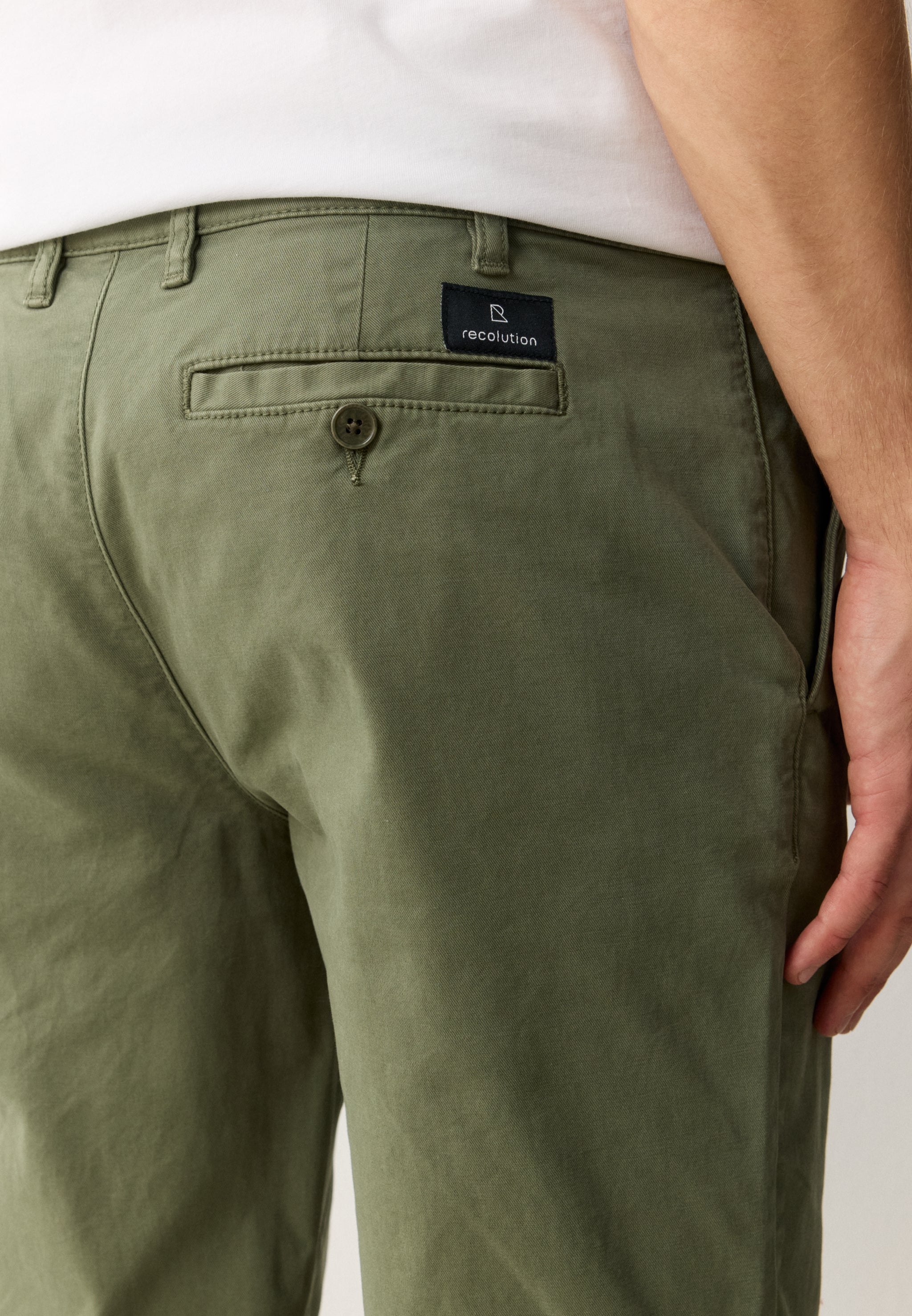 Recolution Kelp pantaloni chino verde oliva cotone bio